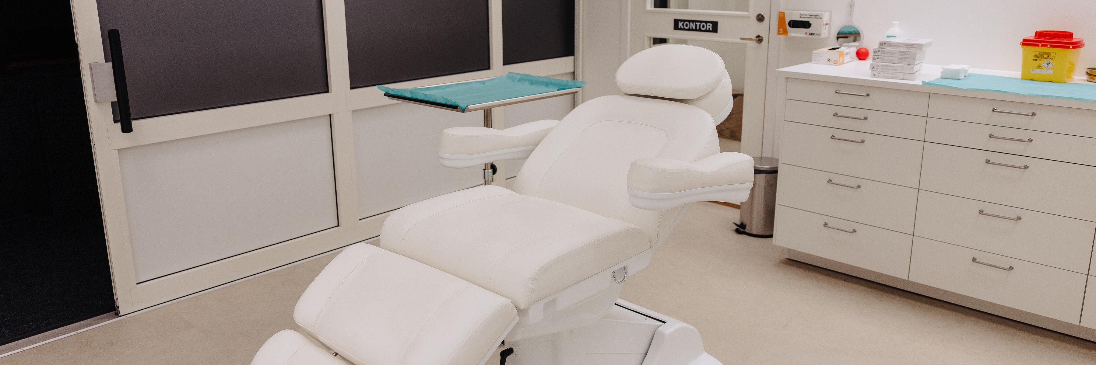 Close-up of advanced aesthetic treatment equipment.